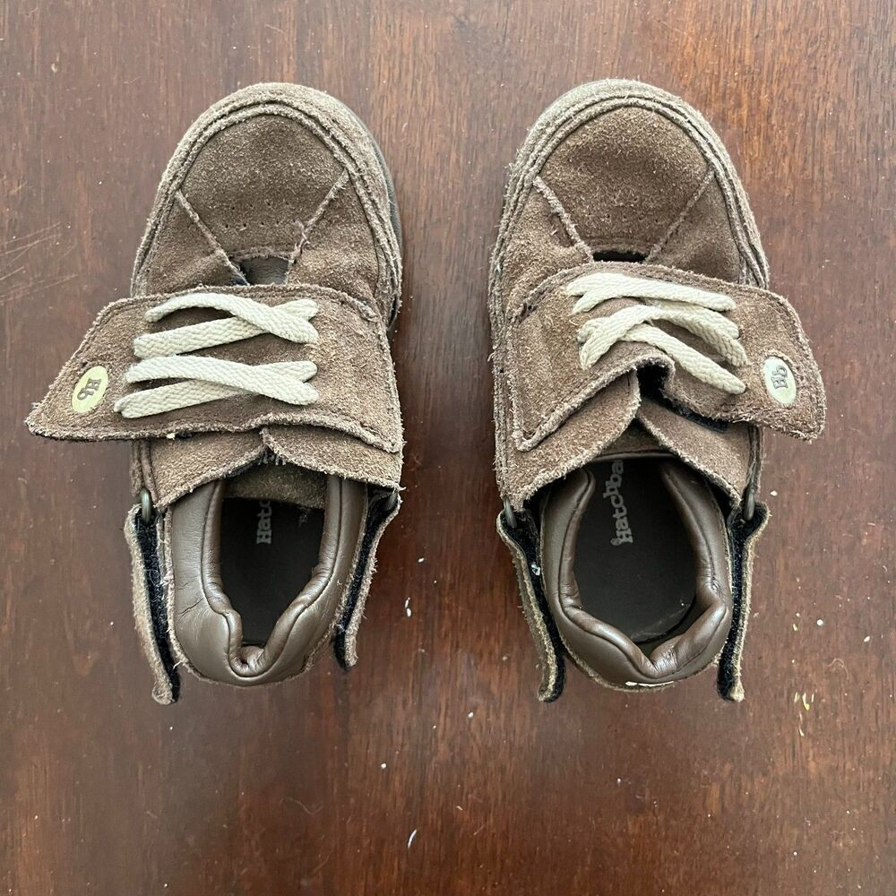 Hatchbacks Kids Boys Brown Shoes 8 Leather Suede Straps Orthopedic Corrective - Picture 4 of 7